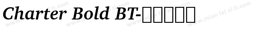 Charter Bold BT字体转换